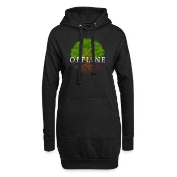 Offline Tree - Hoodie-Kleid - Schwarz - Vorne