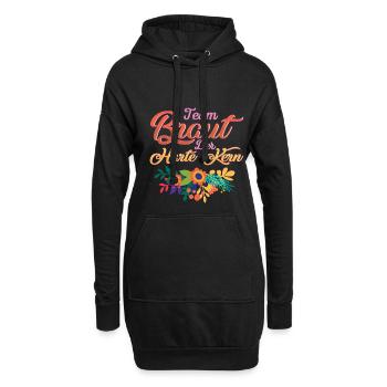 Team Braut Der harte Kern - Hoodie-Kleid - Schwarz - Vorne