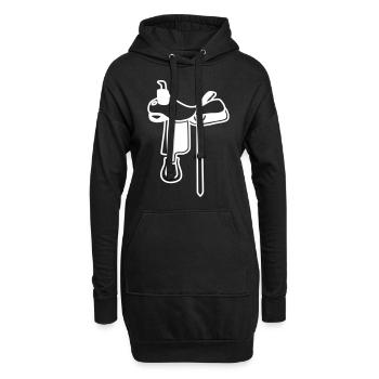 Sattel Symbol - Hoodie-Kleid - Schwarz - Vorne