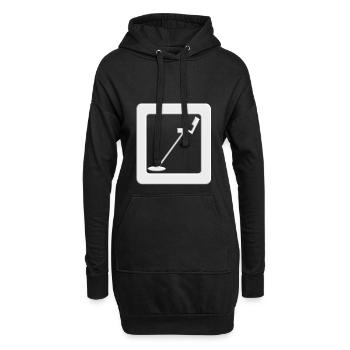 Symbol Metalldetektor zum Sondeln und Schatzsuche - Hoodie-Kleid - Schwarz - Vorne
