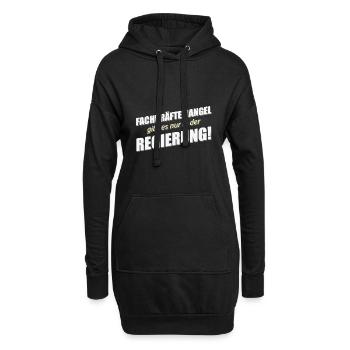 Fachkräftemangel in der Regierung - Hoodie-Kleid - Schwarz - Vorne