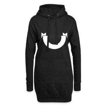 Banner - Hoodie-Kleid - Schwarz - Vorne