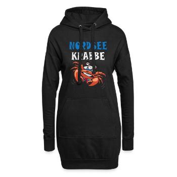 Nordseekrabbe - Hoodie-Kleid - Schwarz - Vorne