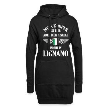 Lignano-Liebe – Endlose Strände und Meerträume - Hoodie-Kleid - Schwarz - Vorne