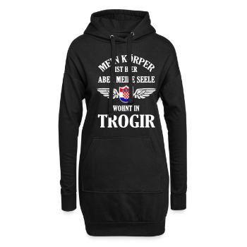 Trogir Sehnsucht – Historisches Juwel an der Adria - Hoodie-Kleid - Schwarz - Vorne