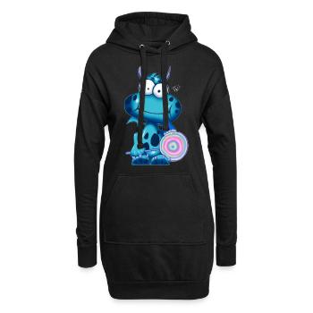 Lolli Olli Monsta sig blue - Hoodie-Kleid - Schwarz - Vorne