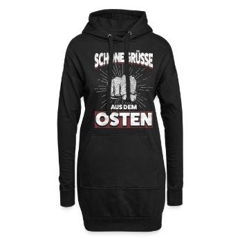 Salutations de l’Orient : la forte puissance des Ossi - Sweat-shirt à capuche long Femme - noir - Devant