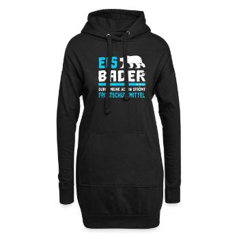 Eisbader Eis schwimmer Kältebad Eisbaden Winterbad - Hoodie-Kleid - Schwarz - Vorne