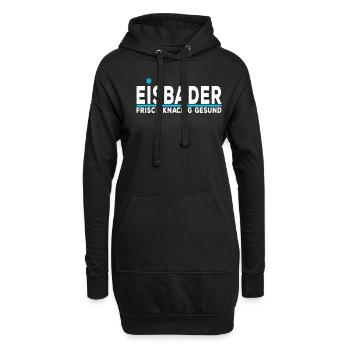Eisbader Eis schwimmer Kältebad Eisbaden Winterbad - Hoodie-Kleid - Schwarz - Vorne