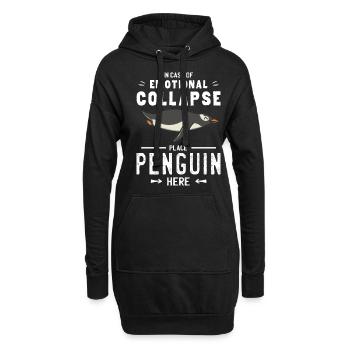 Place Penguin Here Zoo Antarctica Penguin Lover - Hoodie-Kleid - Schwarz - Vorne