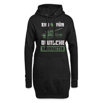 Panzer | Ein Herz Für Deutsche Raubkatzen Spruch - Hoodie-Kleid - Schwarz - Vorne
