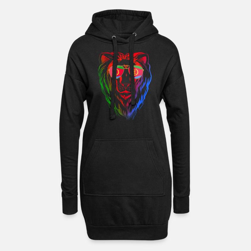 Eritrea - Hoodie-Kleid - Schwarz