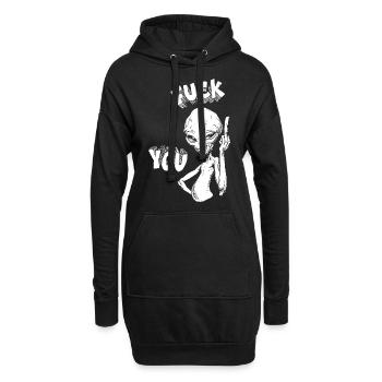 Alien Sarcartic Lustige Sprüche Meme - Hoodie-Kleid - Schwarz - Vorne