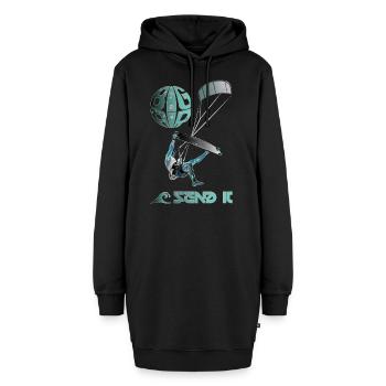 Kiter SEND IT - Hoodie-Kleid - Schwarz - Vorne