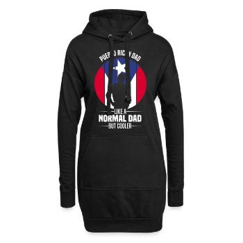 Puerto Rico Flagge | Puerto Ricaner Geschenkideen - Hoodie-Kleid - Schwarz - Vorne