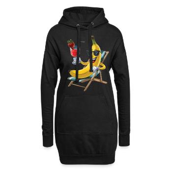 Banana - Hoodie-Kleid - Schwarz - Vorne