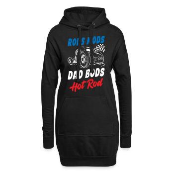 Rods Mods Dad Bods Funny Hot Rod - Hoodie-Kleid - Schwarz - Vorne