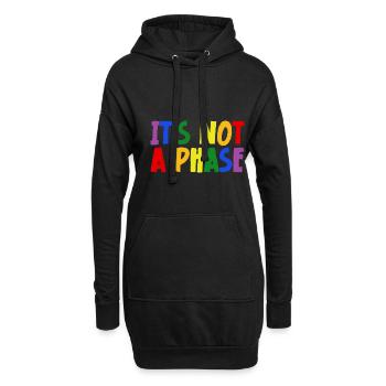 LGBTQIA+ Rainbow Flag Gay Pride It's Not A Phase - Hoodie-Kleid - Schwarz - Vorne