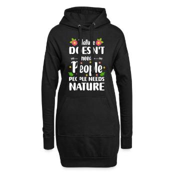 Nature Protection de l’environnement Montagnes - Sweat-shirt à capuche long Femme - noir - Devant