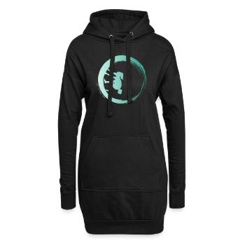 Sporty Hobby Leidenschaft Klettern - Hoodie-Kleid - Schwarz - Vorne