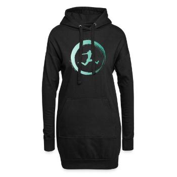 Sporty Hobby Leidenschaft Dreisprung - Hoodie-Kleid - Schwarz - Vorne