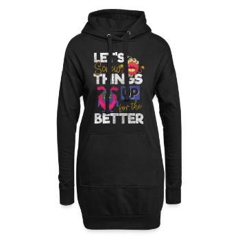Les monstres effraient terriblement mignons - Sweat-shirt à capuche long Femme - noir - Devant