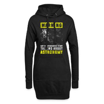 Universum Weltraum Astronom - Hoodie-Kleid - Schwarz - Vorne