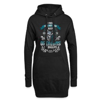 Loups Prédateur Force - Sweat-shirt à capuche long Femme - noir - Devant