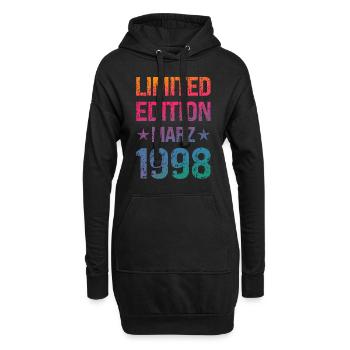 Limited Edition Geburtstag Party Jahrgang 1998 - Hoodie-Kleid - Schwarz - Vorne