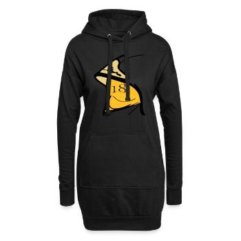 Casque F1 visière jaune 18 - Sweat-shirt à capuche long Femme - noir - Devant