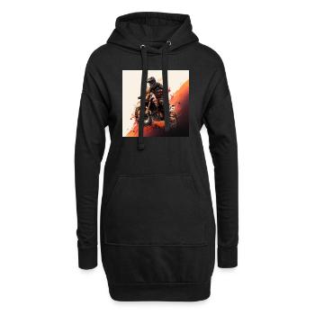 Motocross-Held: zeige deine Liebe fürs Offroad. - Hoodie-Kleid - Schwarz - Vorne