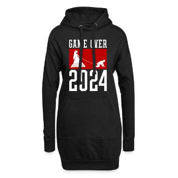 Game Over 2024 Hochzeit - Hoodie-Kleid - Schwarz - Vorne