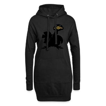 Truthahn (3c) - Hoodie-Kleid - Schwarz - Vorne