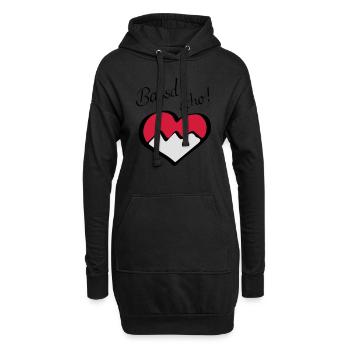 Bassd scho! - Hoodie-Kleid - Schwarz - Vorne