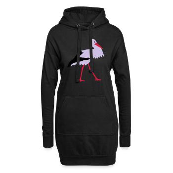 Storch - Hoodie-Kleid - Schwarz - Vorne