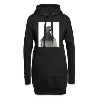 Taube. Pigeon - Hoodie-Kleid - Schwarz - Vorne