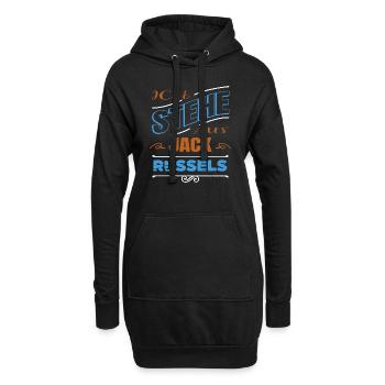terrier geschenk pfote bullterrier schäferhund - Hoodie-Kleid - Schwarz - Vorne
