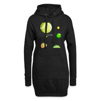 Padel - Geschenk für Padelspieler - Hoodie-Kleid - Schwarz - Vorne
