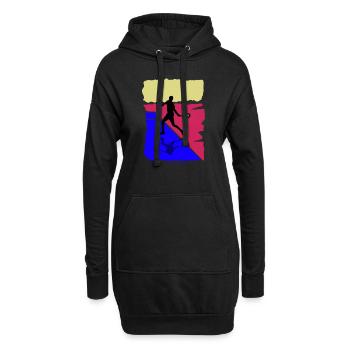 Padel Geschenk für Padel Spieler - Hoodie-Kleid - Schwarz - Vorne