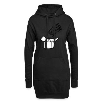 OpenSource Code - Sweat-shirt à capuche long Femme - noir - Devant