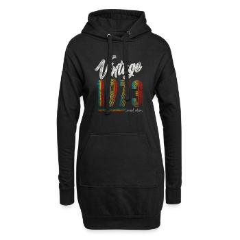 50e anniversaire Né en 1973 Edition limitée - Sweat-shirt à capuche long Femme - noir - Devant