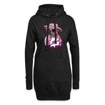 Rosa Wuffstyle - Hoodie-Kleid - Schwarz - Vorne
