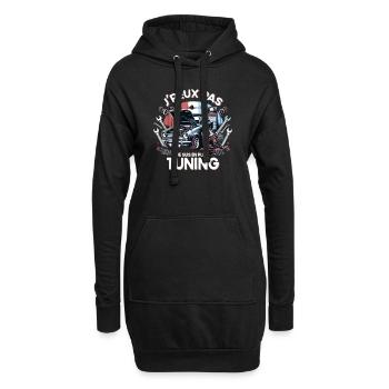 J'Peux Je Suis En Plein Tuning Cadeau Mécano - Sweat-shirt à capuche long Femme - noir - Devant