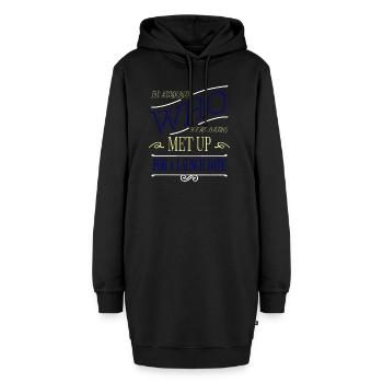 weightless space ship celestial statement gift - Hoodie-Kleid - Schwarz - Vorne