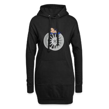 Bébé - Sweat-shirt à capuche long Femme - noir - Devant