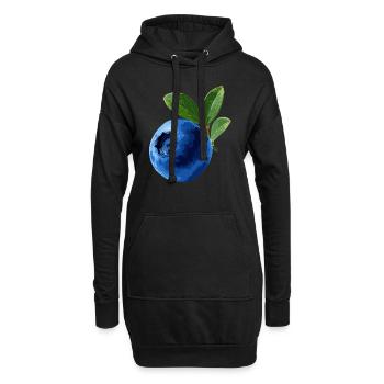 Blaubeere - Hoodie-Kleid - Schwarz - Vorne