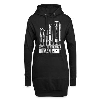 Access To Insulin Is A Human Right - Hoodie Dress - black - Front