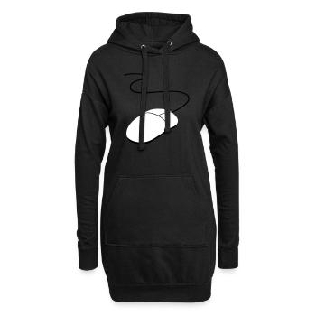 computermaus - Hoodie-Kleid - Schwarz - Vorne