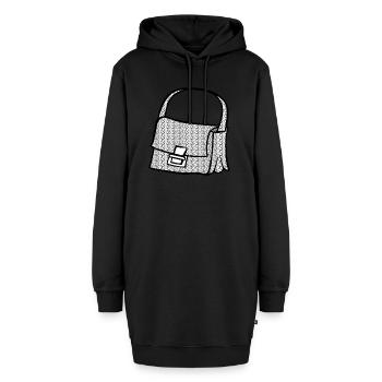 backpack suitcase rucksack bag aktenkoffer125 - Hoodie-Kleid - Schwarz - Vorne - AI Model Female 172 light (172cm)