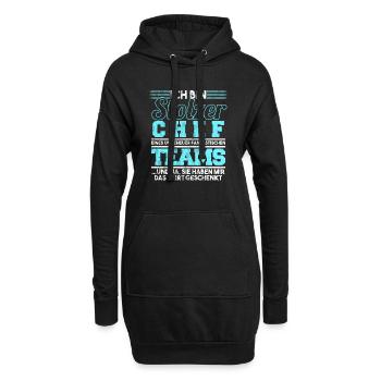 Stolzer Chef Eines Fantastischen Teams Spruch - Hoodie-Kleid - Schwarz - Vorne
